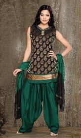 Manufacturers Exporters and Wholesale Suppliers of Black Green Brocade Jetpur Gujarat